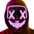 Máscara de Halloween Poptrend, máscara con luz LED, máscara aterradora para Festival, Cosplay, disfraz de Halloween, fiestas de disfraces, regalo de Carnaval
