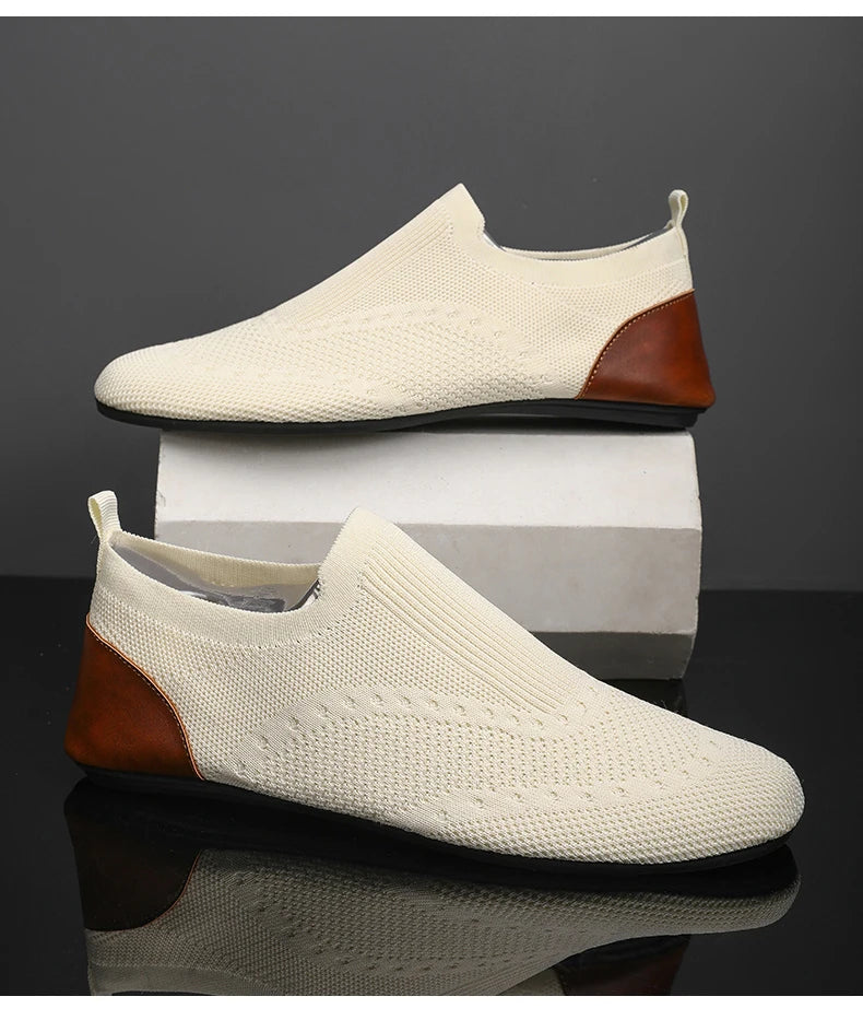 Mocasines YRZL, mocasines suaves para conducir, zapatos planos de alta calidad para caminar para hombre, mocasines informales de malla transpirable, zapatos sin cordones para hombre