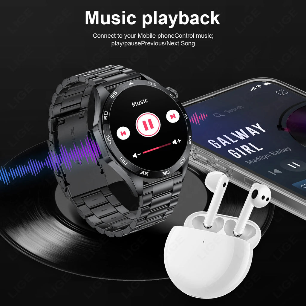 Nuevo Reloj Inteligente GT4Pro 2026 para Android e iOS, con NFC, Rastreador GPS, Pantalla AMOLED HD de 360*360, Monitor de Ritmo Cardíaco, Llamadas Bluetooth