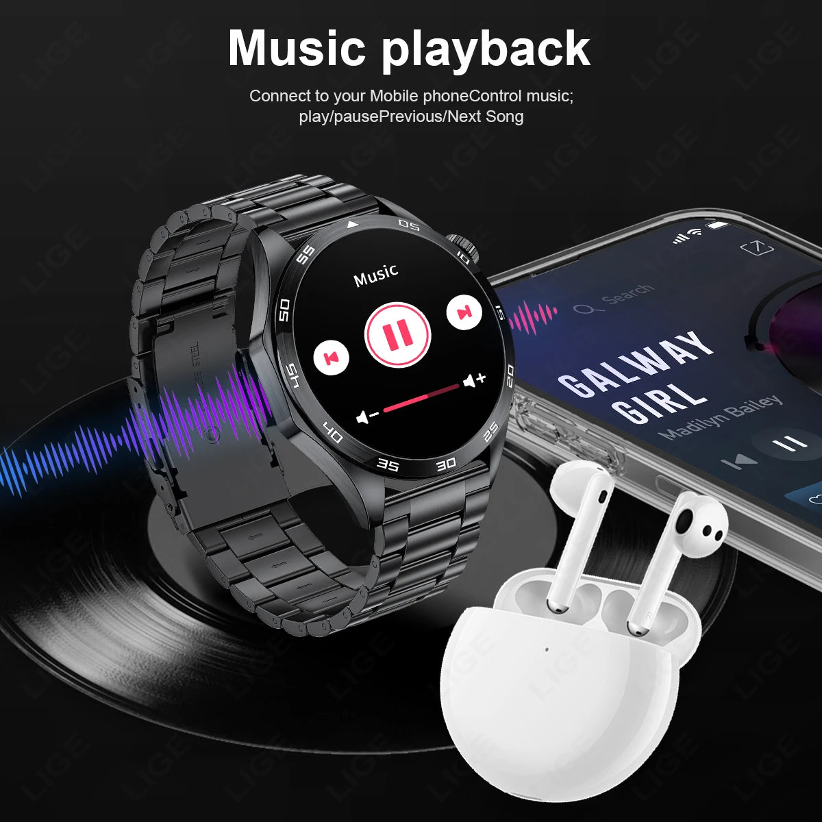 Nuevo Reloj Inteligente GT4Pro 2026 para Android e iOS, con NFC, Rastreador GPS, Pantalla AMOLED HD de 360*360, Monitor de Ritmo Cardíaco, Llamadas Bluetooth