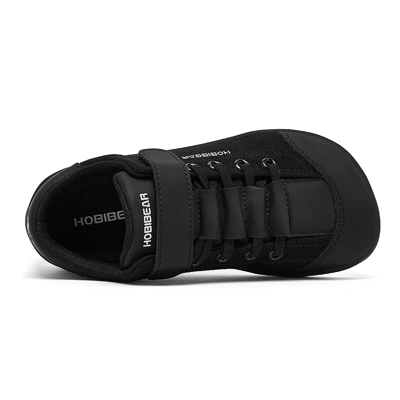 HOBIBEAR, zapatos descalzos para niños, punta ancha, zapatillas minimalistas para caminar con caída cero, zapatos casuales cómodos de cuero Artificial