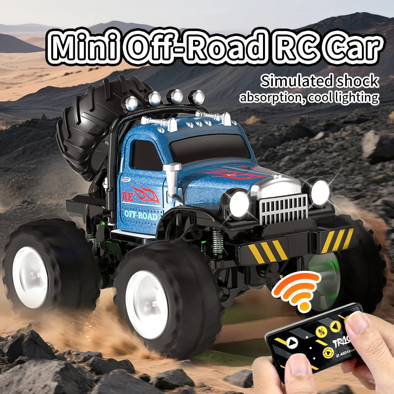Mini Coche Teledirigido 1:64 de Aleación con Control Dual