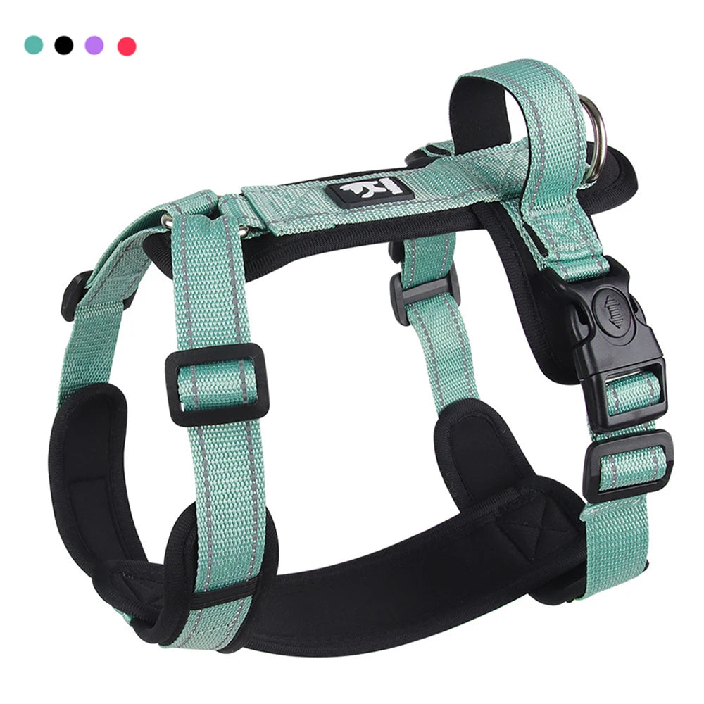 Arnés Reflectante para Perros con Mango y Correas Ajustables