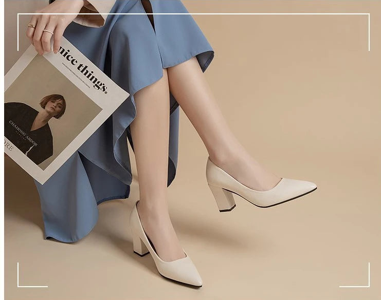 Zapatos de Tacón Fino Puntiagudo Charol para Mujer