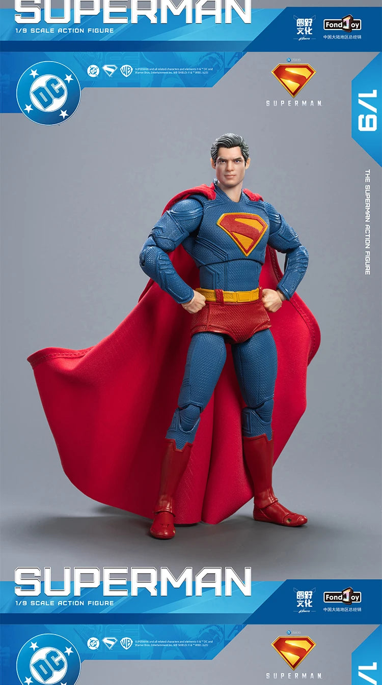 EN STOCK 2025 Fondjoy Battle figura de acción de Superman dañada David Corenswet 1/9 nueva figura de Superman junta de Pvc móvil