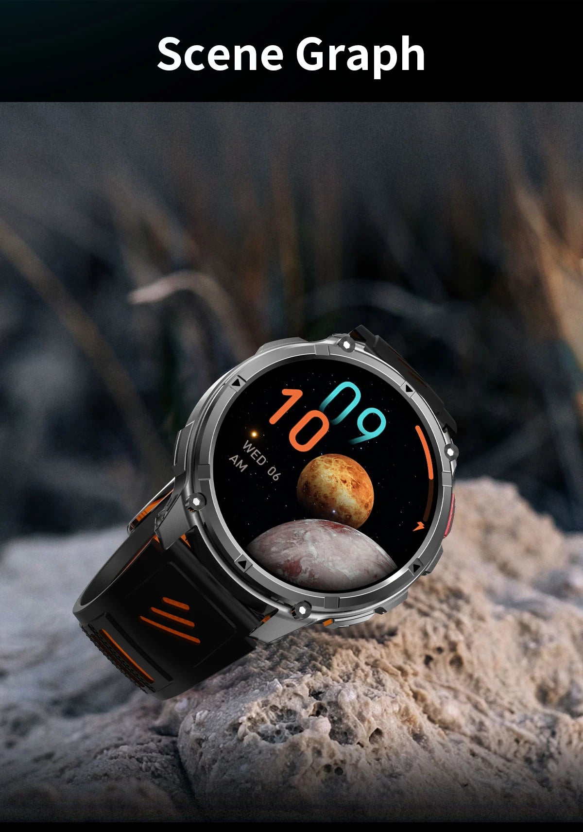 Reloj Inteligente AMOLED 1100mAh con Linterna LED, IP69 y Llamadas Bluetooth