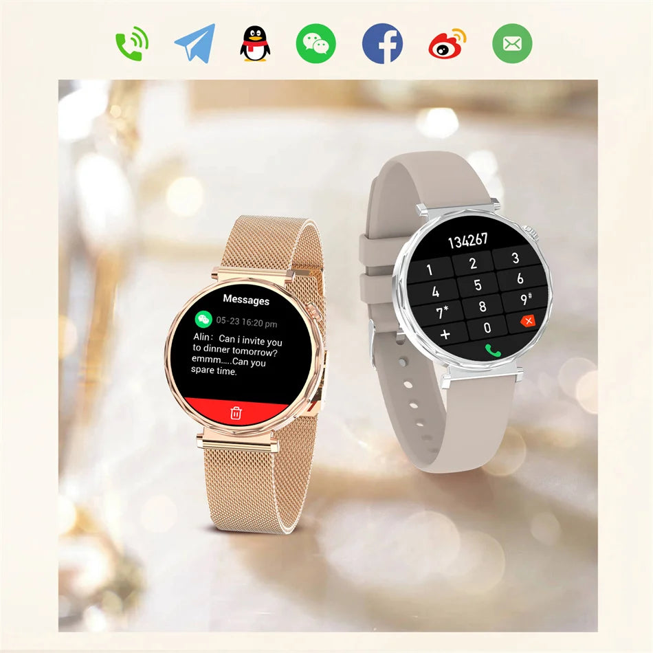 Reloj Inteligente Mujer AMOLED Bluetooth IP68