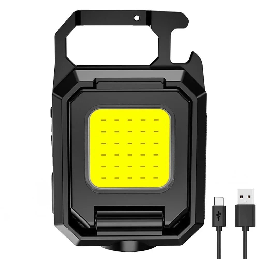 Mini Linterna LED Llavero COB Doble Recargable USB 1000LM Portátil