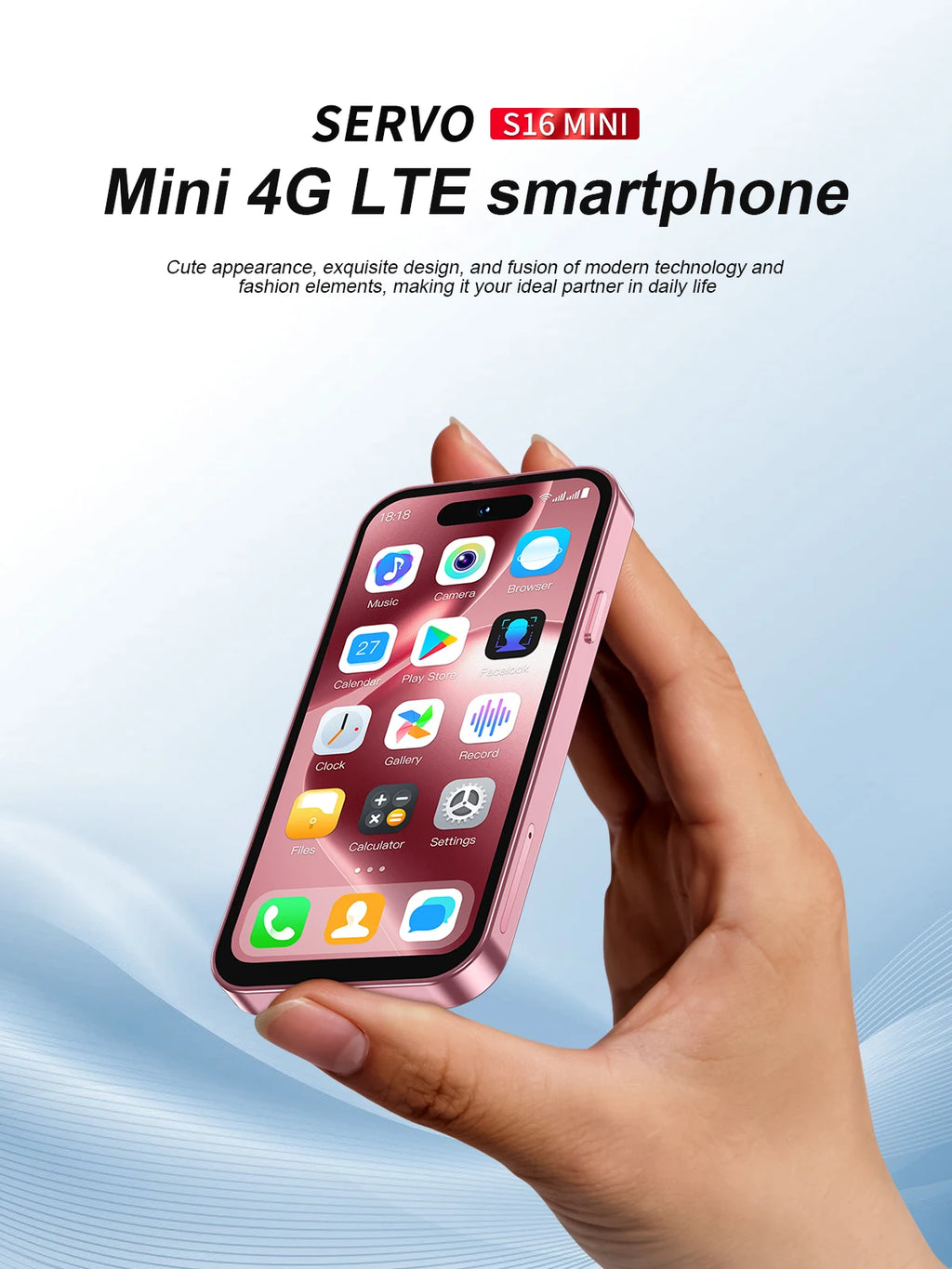 SERVO S16 Mini Android 12,0 teléfono inteligente 4G LTE 16GB/64GB Play Store WhatsAPP WiFi desbloqueo Facial teléfonos móviles de bolsillo pantalla de 4,0"