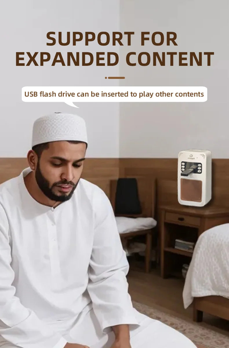 Altavoz Islámico Bluetooth con Corán, Azan y Luz Nocturna
