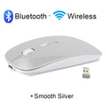 Ratón inalámbrico recargable, Bluetooth, ergonómico, Mini Usb, 2,4 Ghz, silencioso, Macbook, óptico, para ordenador portátil y Pc