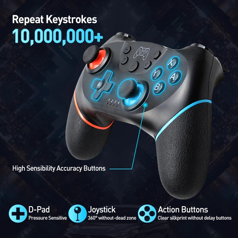 Control Inalámbrico Bluetooth para Nintendo Switch y OLED Lite, Control Remoto para PC, Joystick, Gamepad, Mando para Juegos de Computadora