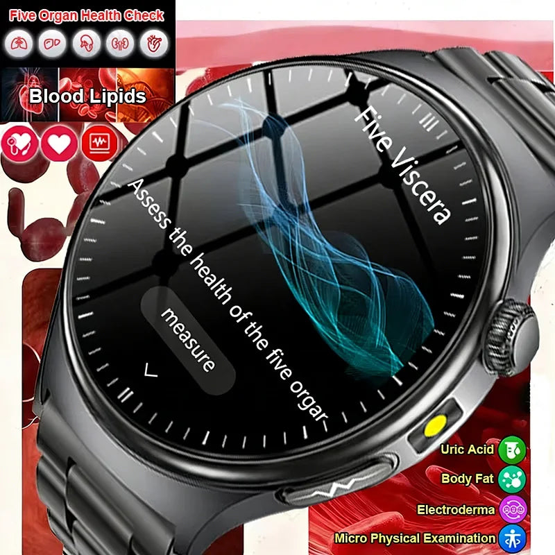 Reloj Inteligente con ECG, Grasa Corporal y Presión Arterial AMOLED