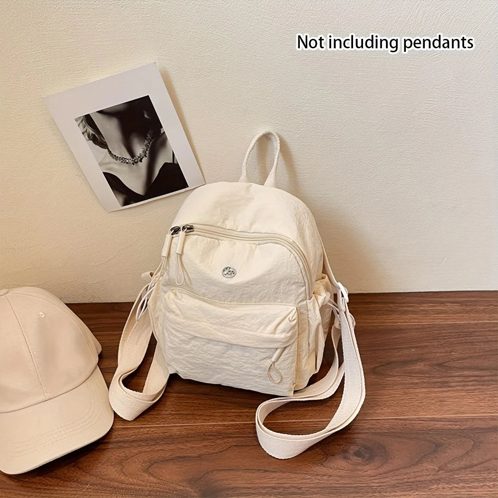 Mochila de moda para mujer Edición coreana Ins Mochila pequeña ligera Nuevo bolso de viaje versátil de estilo universitario de ocio