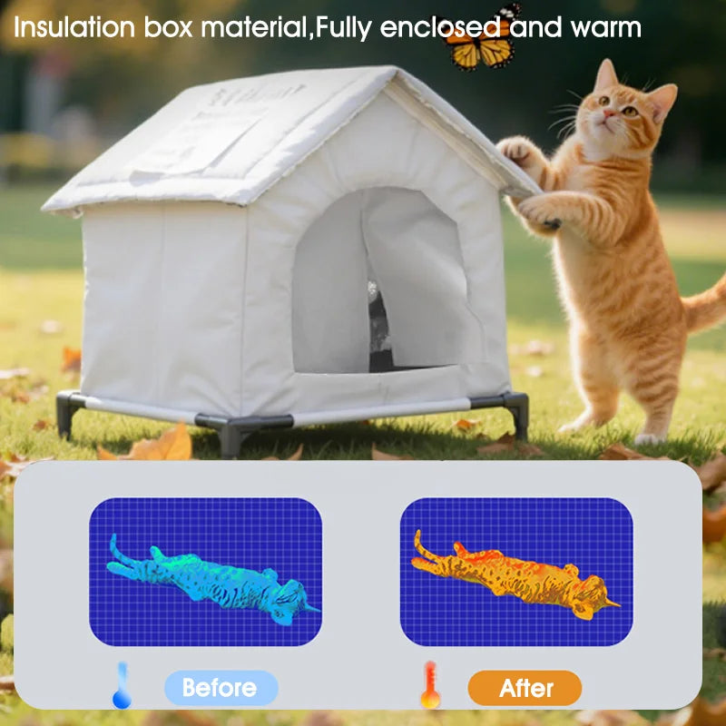 Casa Plegable para Mascotas — Refugio Impermeable Interior y Exterior