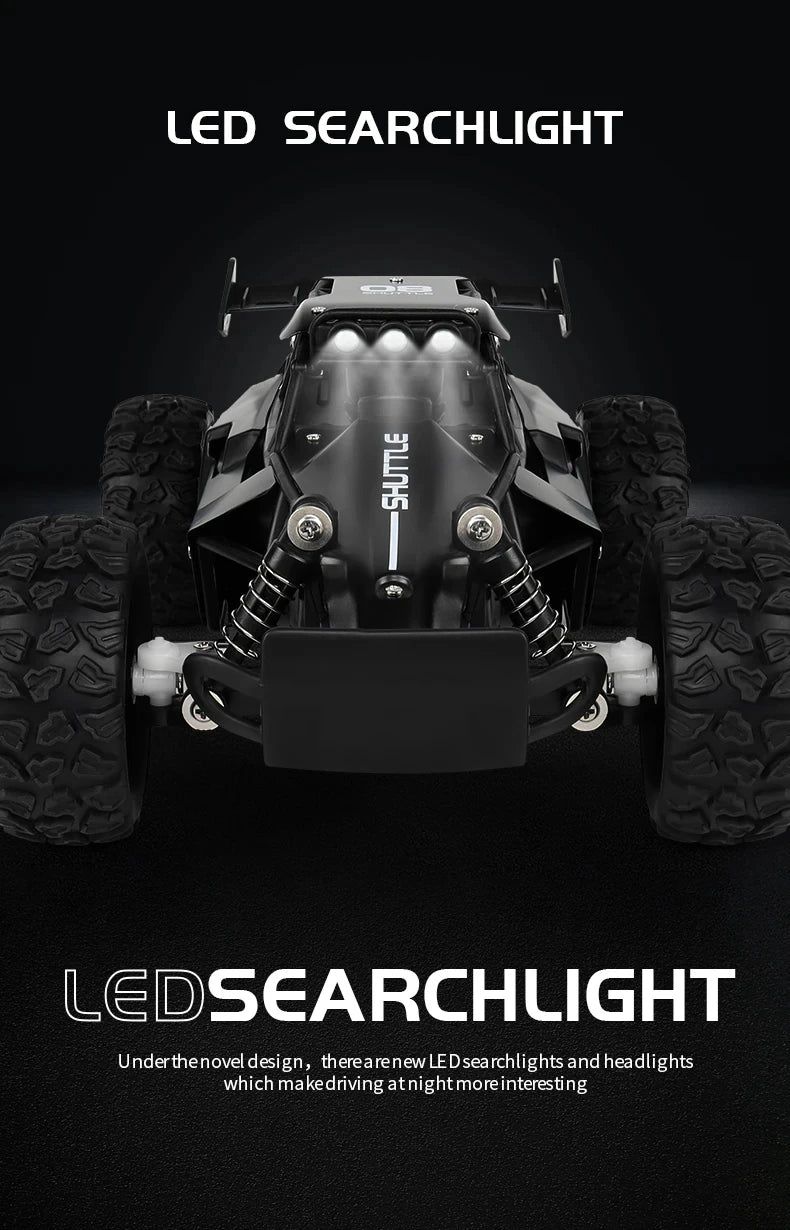 Coche RC 1:16 con Luces LED, Todoterreno, Vehículo de Escalada
