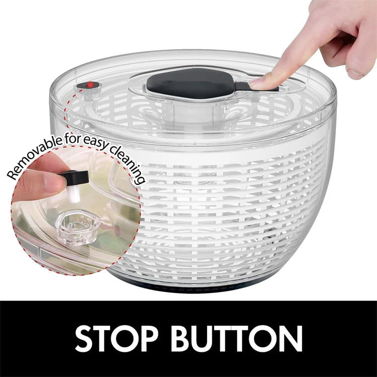 LMETJMA-espeador de ensalada de 6,3 QT, secador de lechuga grande, Spinner de una sola mano, fácil de presionar, secador de verduras grande, mezclador de ensalada, lavadora JT251