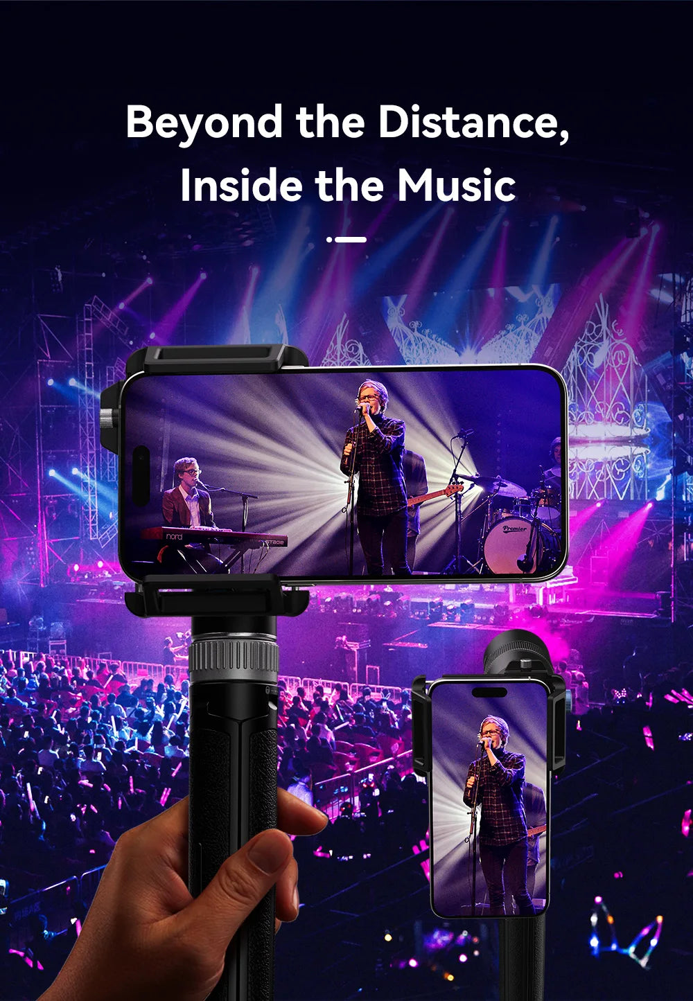 Lente Teleobjetivo Monocular APEXEL 30x para Smartphone con Trípode