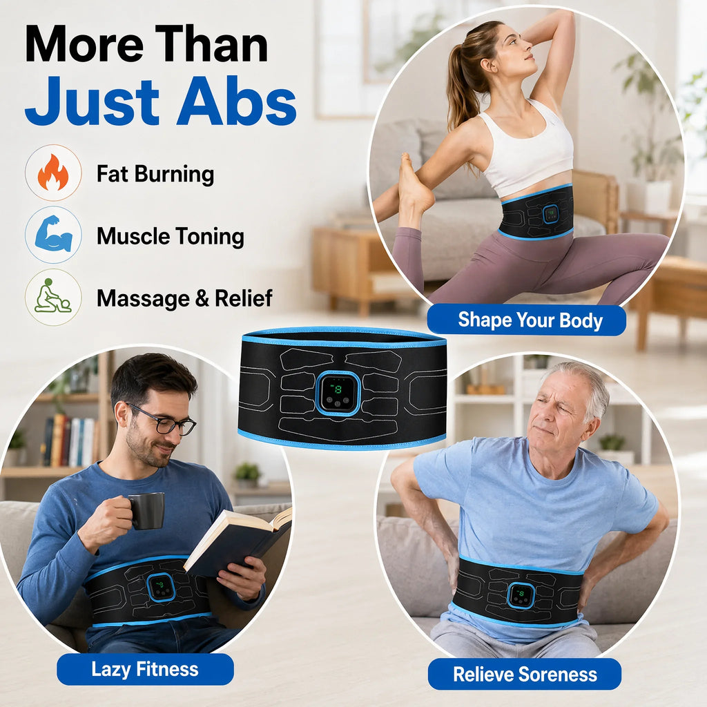 Cinturón EMS Inteligente para Entrenamiento Muscular Abdominal