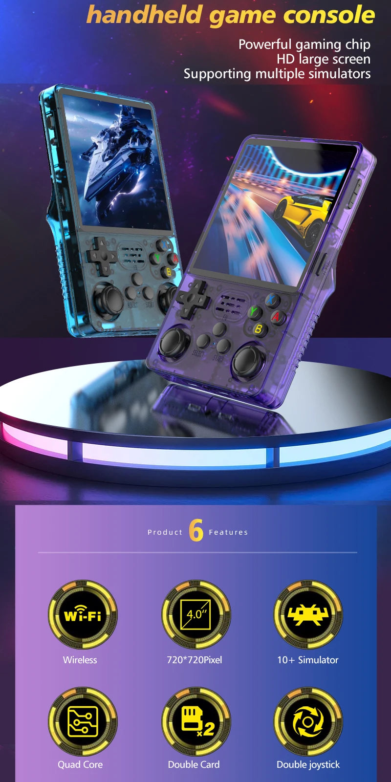 Consola Retro Portátil R36S Plus Pantalla IPS 4" +20.000 Juegos
