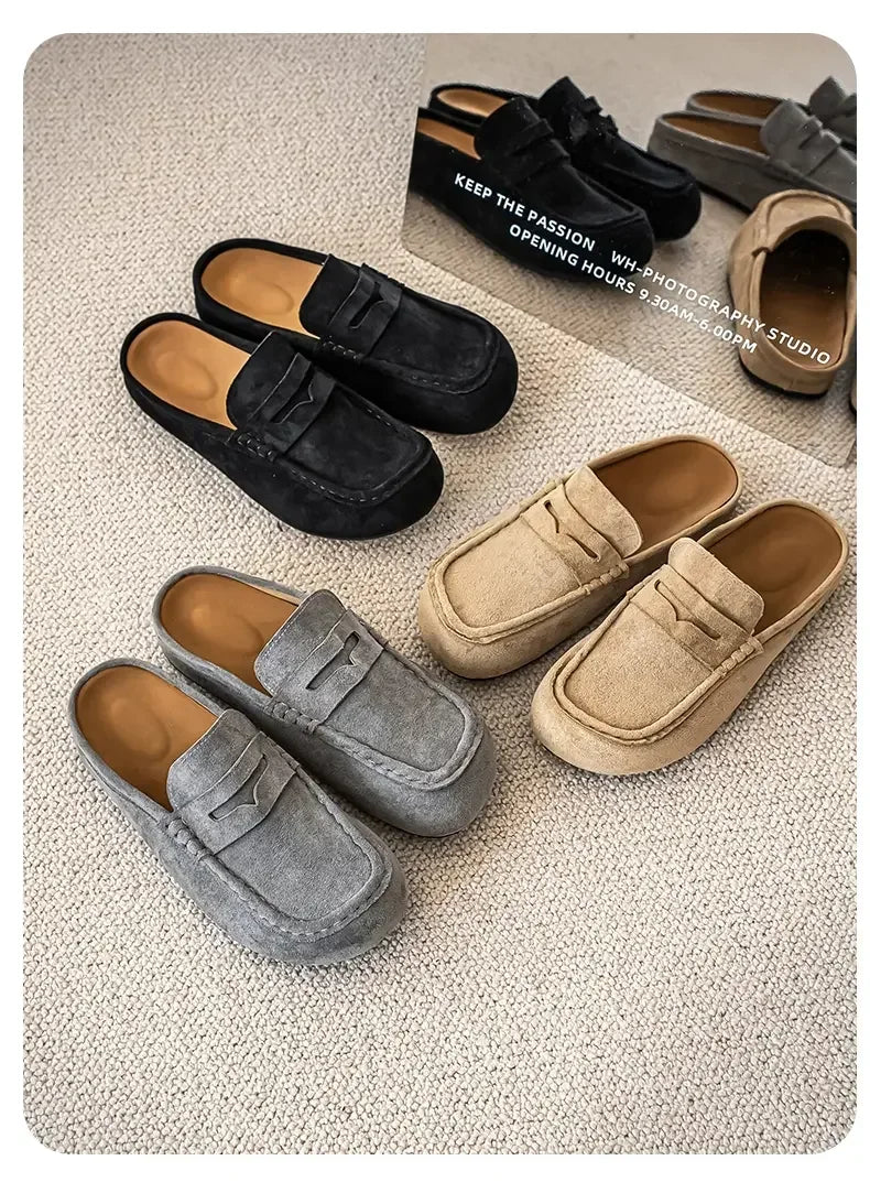 Pantuflas unisex tipo mule antideslizantes para interior y exterior