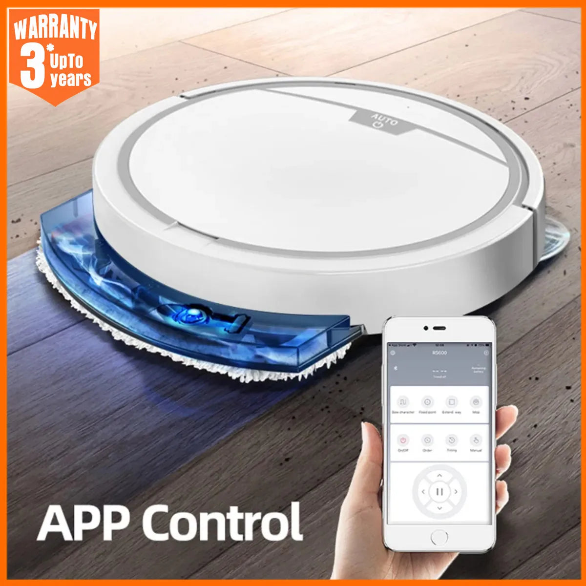 Aspiradora Inteligente Inalámbrica con Control por App, Barrido Húmedo y Seco