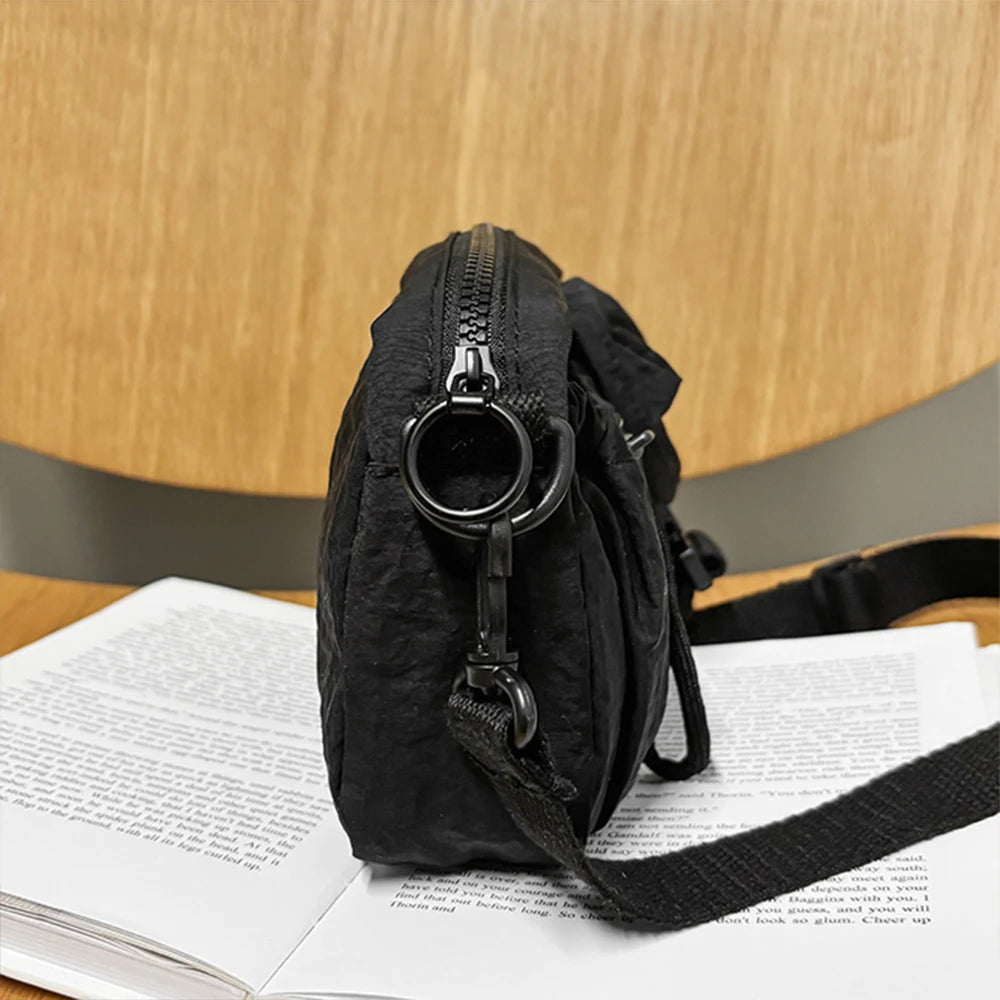 Bolso bandolera deportivo, diseño de estilo de ropa de trabajo, bolso de hombro individual, bolso de pecho ligero multifuncional, bolso para teléfono móvil