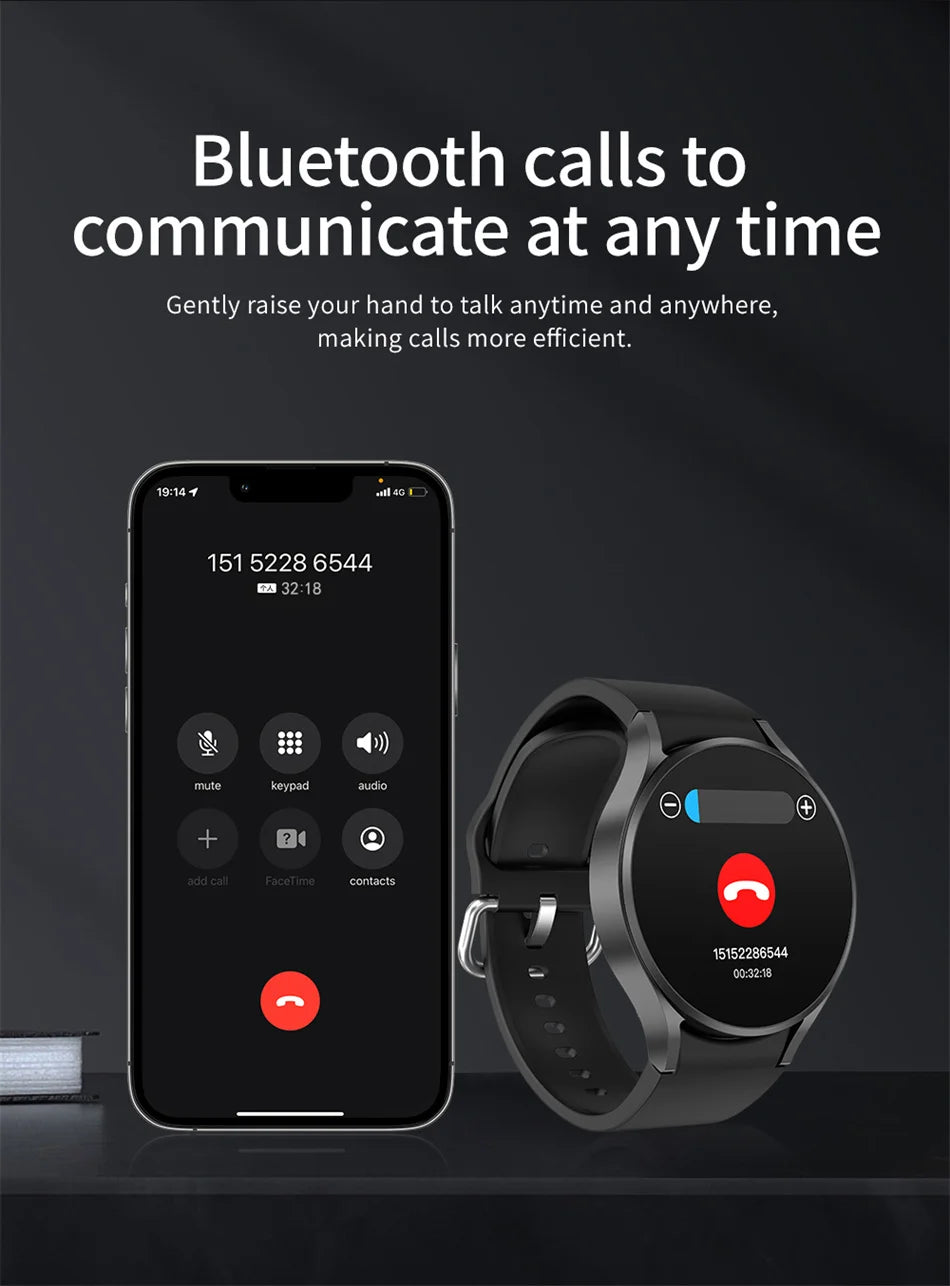 Reloj inteligente con seguimiento GPS para hombres y mujeres, reloj inteligente deportivo con frecuencia cardíaca, Bluetooth, llamada, NFC, IP68, resistente al agua, brújula, Smartwatch 7 Mini