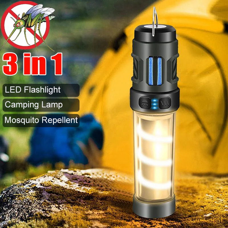 Lámpara Repelente de Mosquitos 3 en 1 para Camping