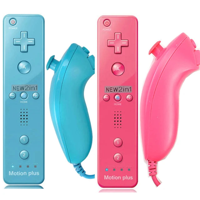 Control Remoto Inalámbrico con Motion Plus para Nintendo Wii y Wii U