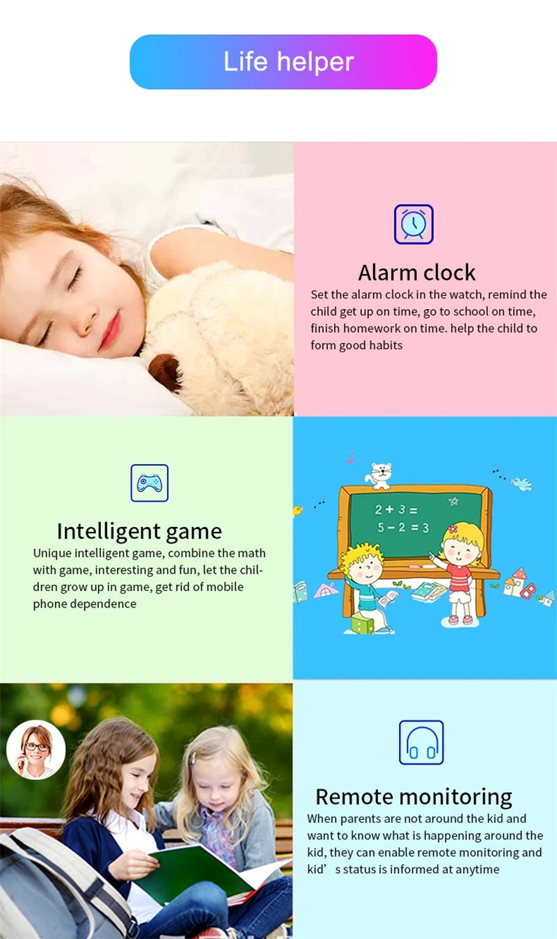 Reloj inteligente para niños, tarjeta Sim 4g, rastreador SOS, llamada, teléfono, cámara, Chat de voz, foto, reloj inteligente para niños, cámara, regalos de cumpleaños para niños y niñas