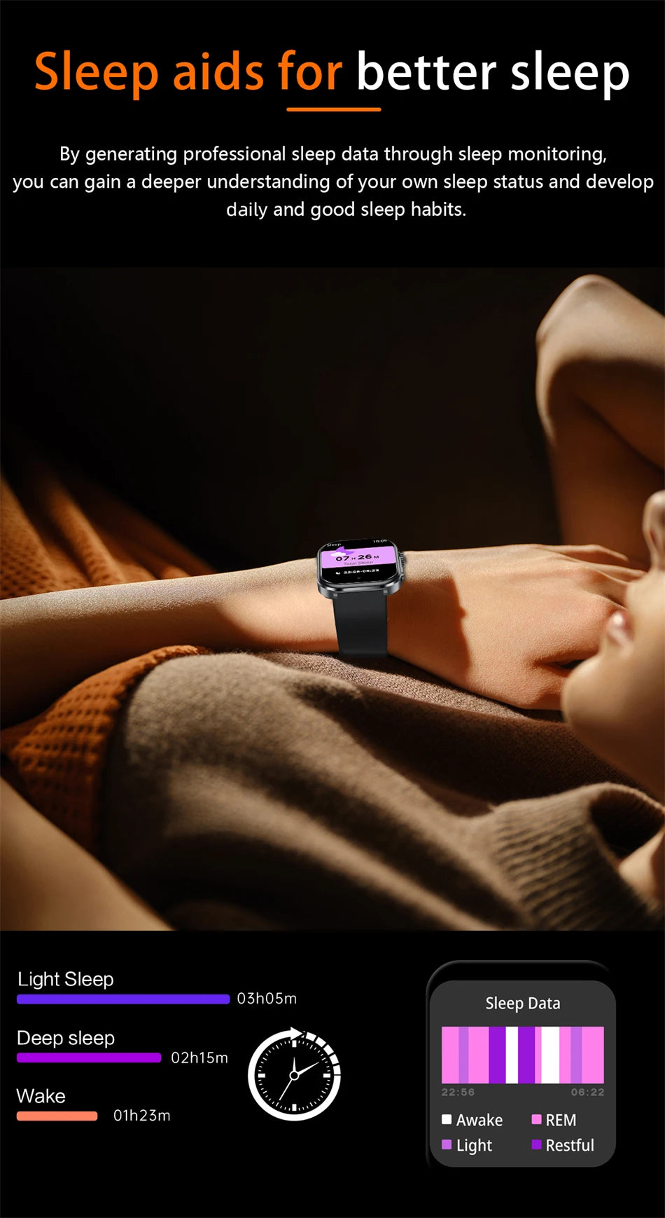 Smartwatch LIGE para mujer y hombre, pantalla 2,01", IP68, llamadas Bluetooth