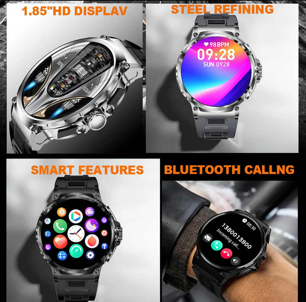 Reloj Inteligente Deportivo AMOLED 1.85 GPS
