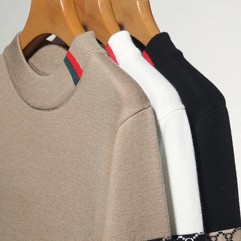Suéter Jacquard de Cuello Redondo para Hombre