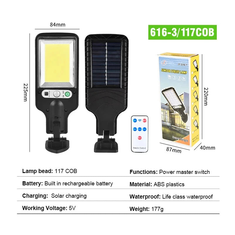 Luz Solar LED para Exterior con Sensor de Movimiento IP65