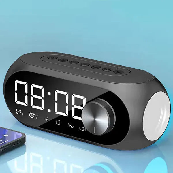 Altavoz Bluetooth Inalámbrico, Reloj Despertador, Radio FM Portátil, Subwoofer, Caja de Sonido, Mini Lámpara, Woofers, Caixa De Som, Coluna, Bocina