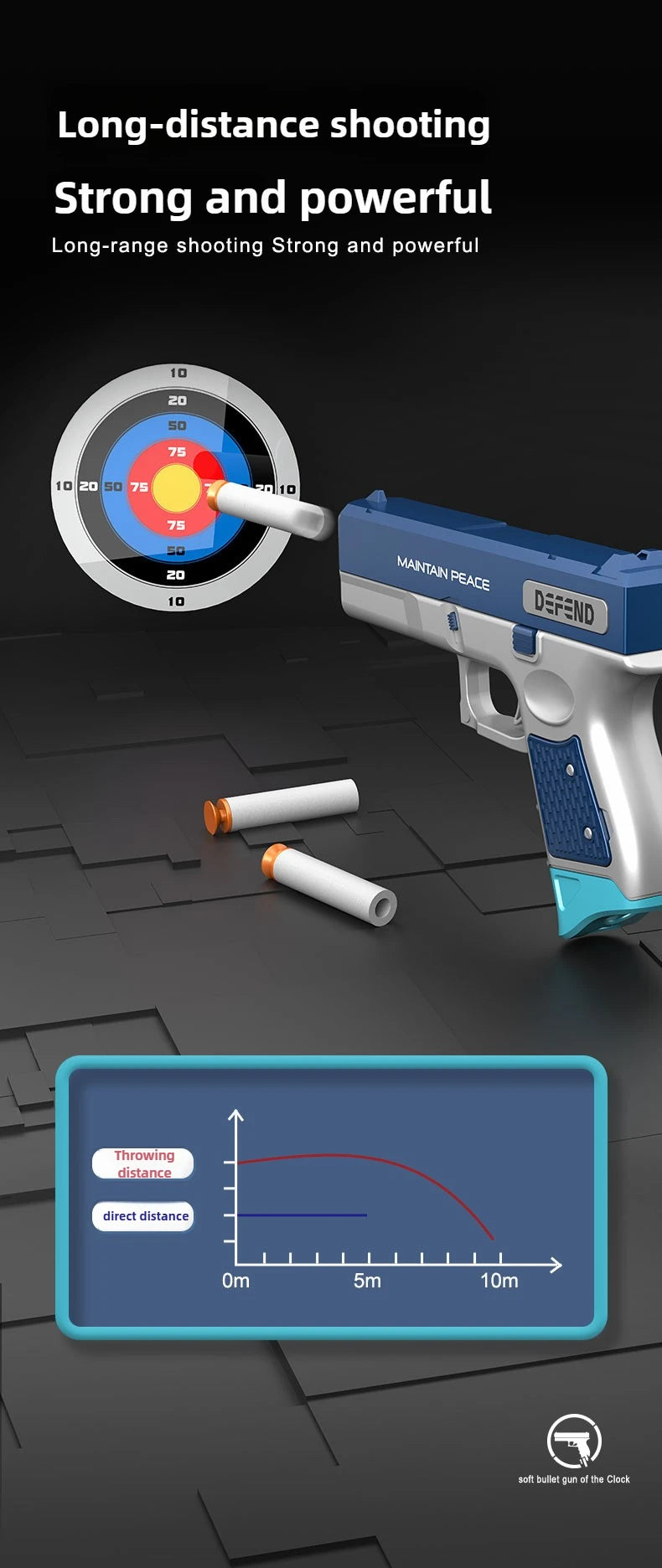 Lanzador de Dardos Suaves, Pistola de Juguete Realista, Pistola Manual de Dardos de Espuma, Juguete Interactivo de Tiro en Interiores con 8 Dardos Suaves
