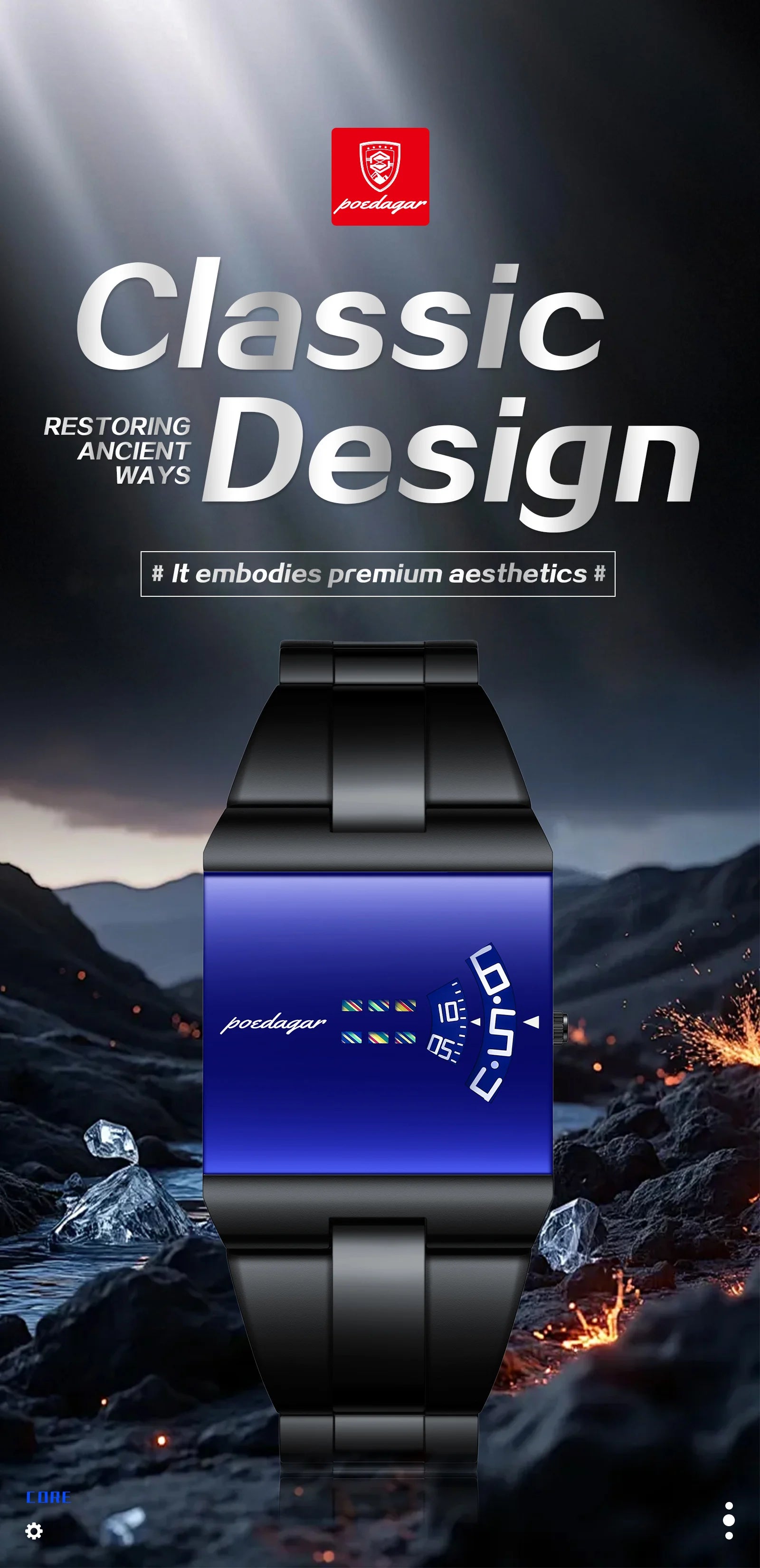 Reloj POEDAGAR Deportivo de Cuarzo Resistente Agua