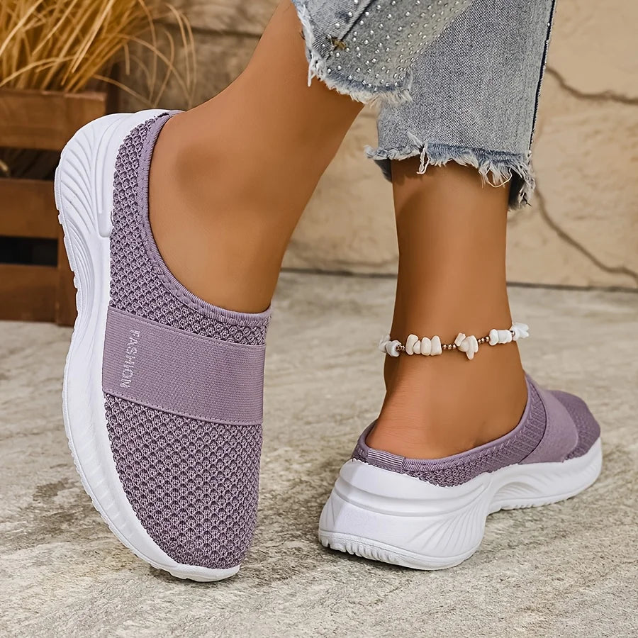 Zapatillas sin Cordones para Mujer - Tela Transpirable, Suela Ligera