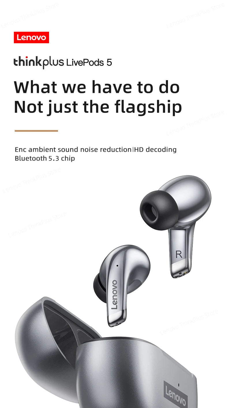 Auriculares Lenovo LP5 TWS Bluetooth Inalámbricos con Micrófono