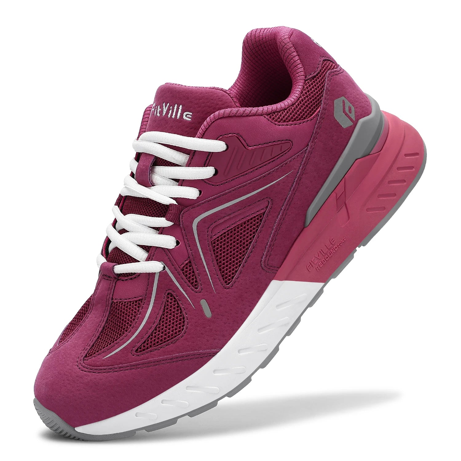 FitVille-zapatos para caminar Extra anchos para mujer, zapatillas ligeras de ancho para pie plano, fascitis Plantar, alivio del dolor en el talón