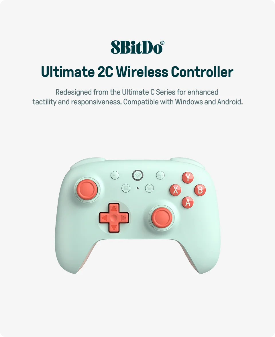 Controlador de juegos inalámbrico 8BitDo Ultimate 2C para PC, Windows 10, 11, Steam Deck, Raspberry Pi, accesorios para mando Android