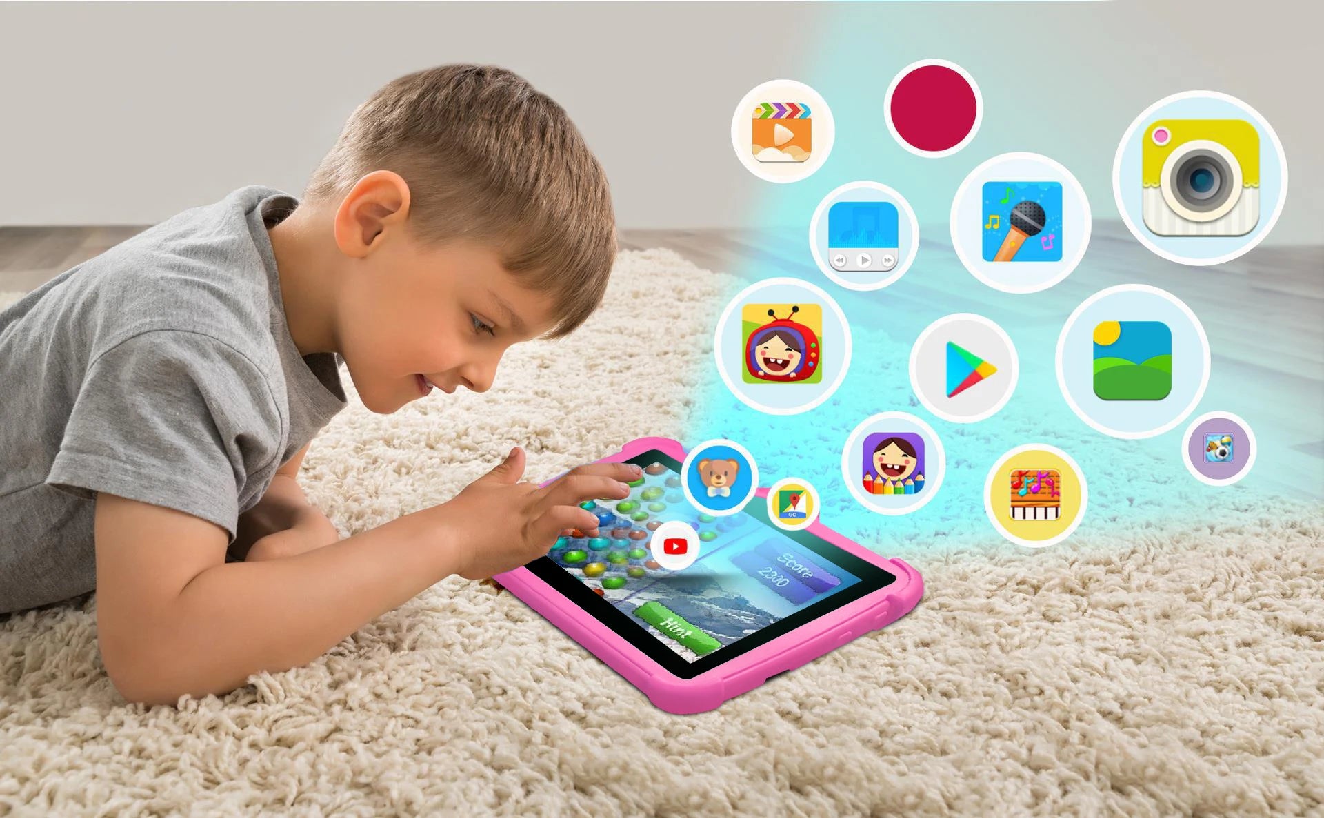 Nueva Tablet Infantil de 7 Pulgadas con WiFi, Android, para Aprendizaje y Educación, Quad Core, 4GB RAM, 64GB ROM, Regalo Ideal para Niños