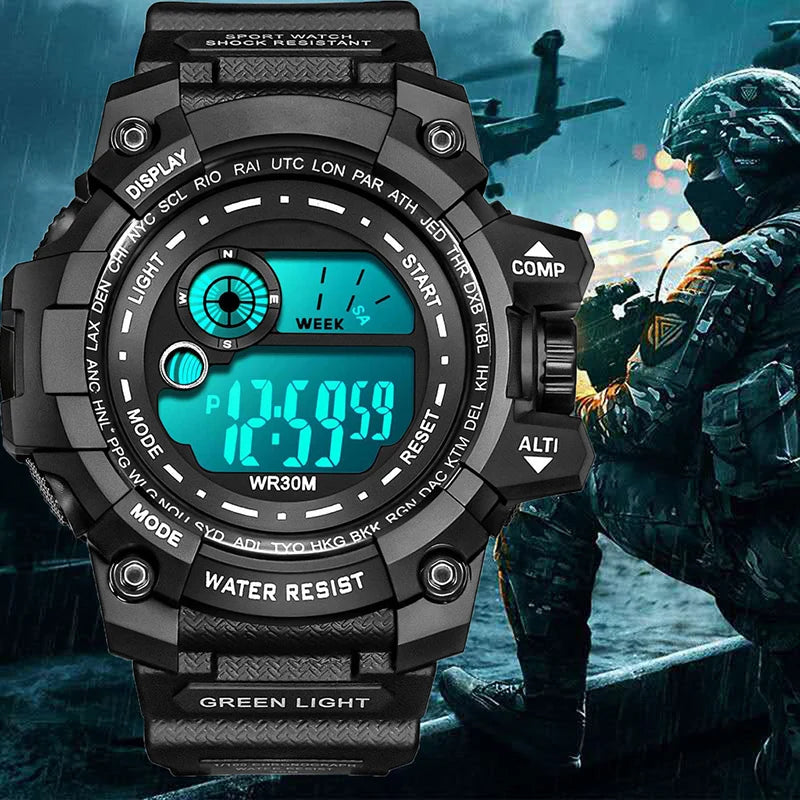 Reloj Deportivo Digital LED Fitness para Hombre