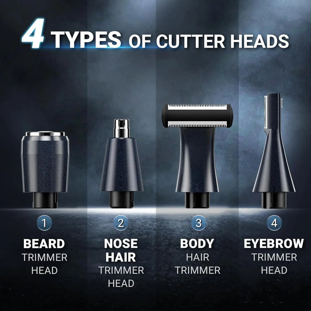 Afeitadora eléctrica 4 en 1 para mujeres y hombres, afeitadora corporal, recortadora de pelo recargable, maquinilla de afeitar para cara, cejas, nariz, dedos, brazo