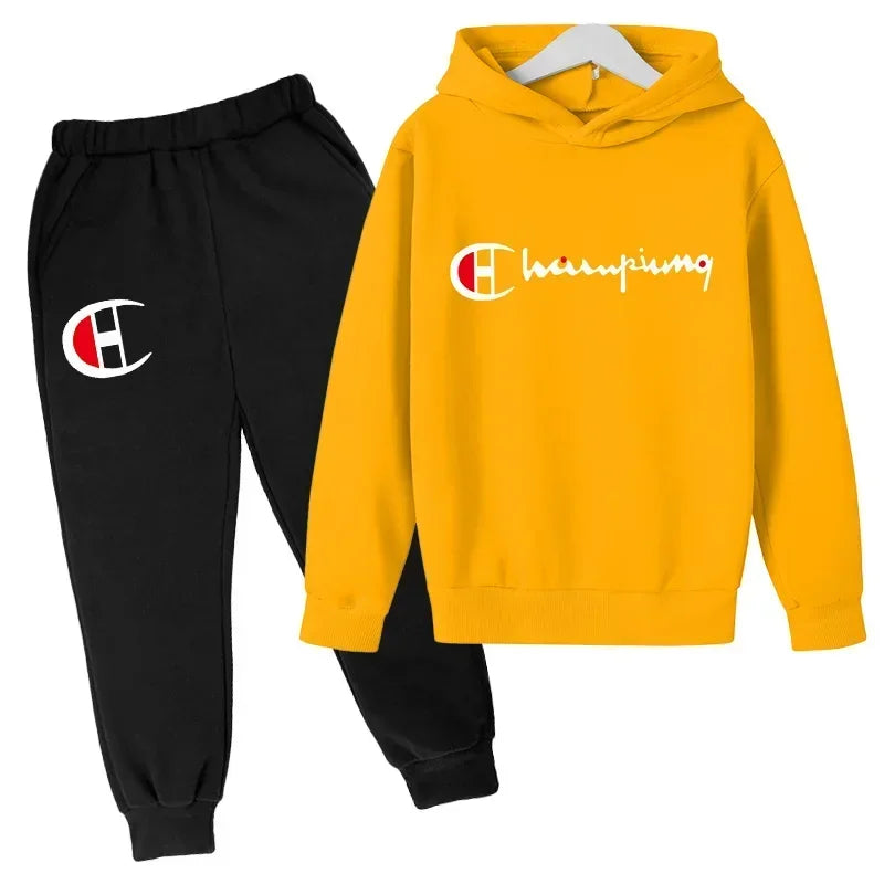 Conjunto buzo con capucha y pantalón deportivo para niños