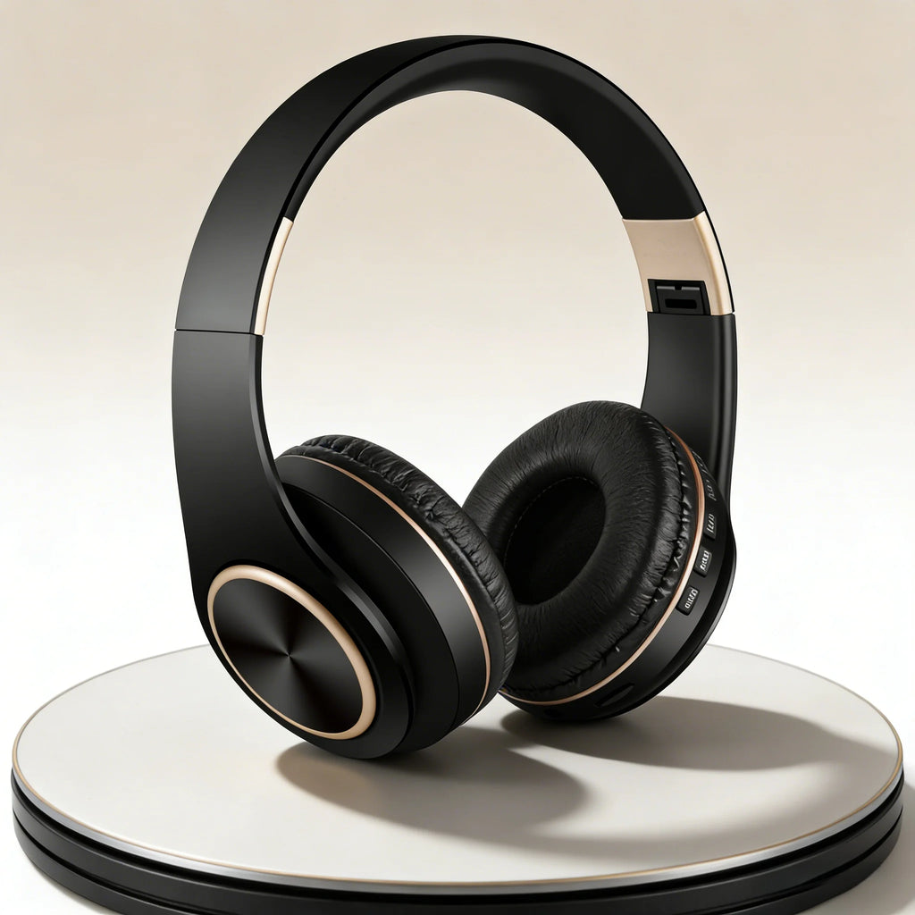 Auriculares inalámbricos supraaurales Bluetooth 5.3 HiFi estéreo de baja latencia con cancelación de ruido, auriculares para juegos con micrófono ENC
