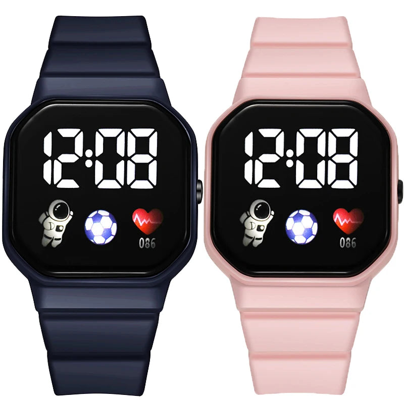 Reloj Digital LED Deportivo para Niños Resistente al Agua