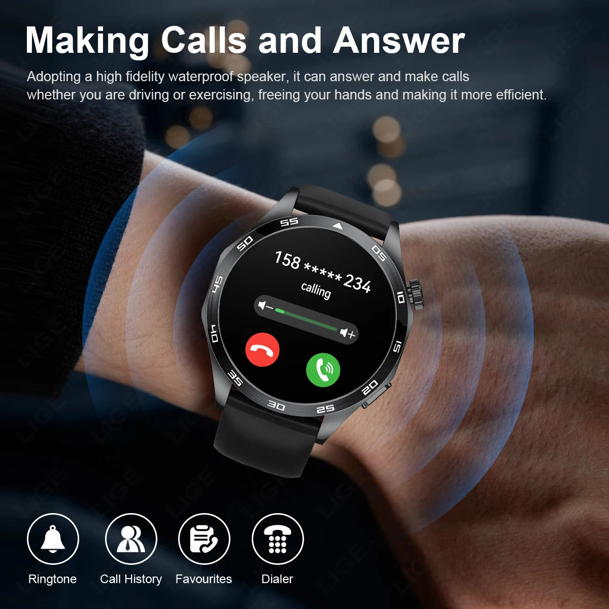 Reloj Inteligente Bluetooth ECG Salud