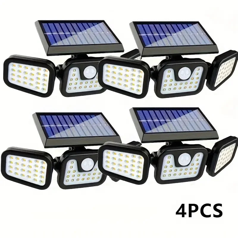 Lámpara Solar 74 LED Sensor de Movimiento IP65 para Jardín